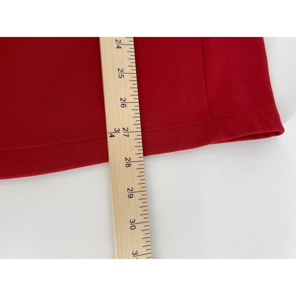 The North Face Quarter Zip Pullover Mens XL Red Grey‎ Fleece Lined Softshell